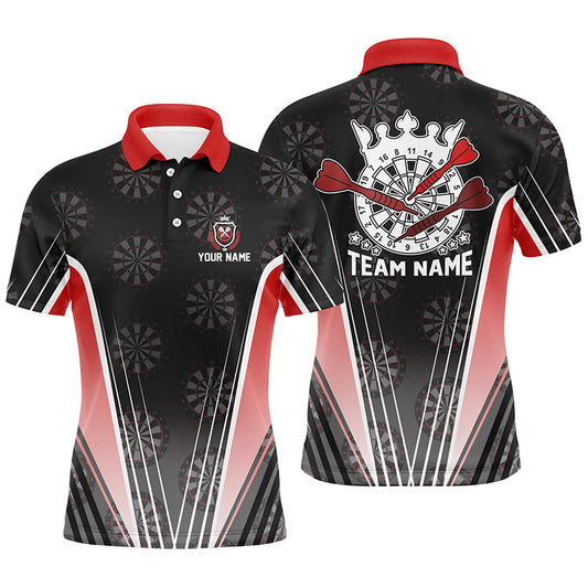 Personalized Black Red Men Darts Polo Shirt Custom Dart Team Shirt For Men Darts Jersey LDT0706