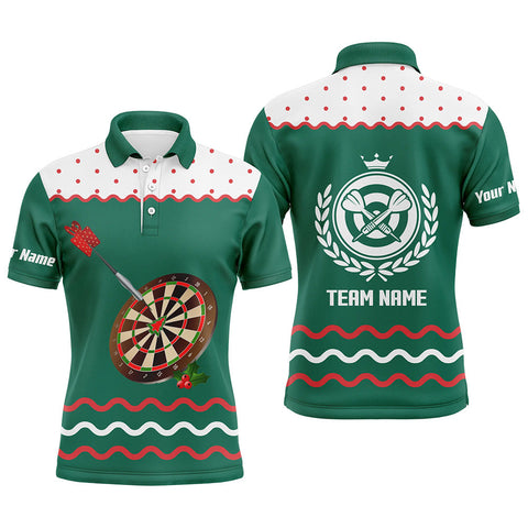 Personalized Darts Christmas Green Polo Shirt Custom Darts Shirt For Men Darts Jersey LDT0740