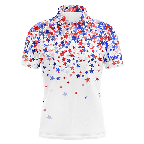 3D American Stars Mens Golf Polo Shirts Custom Patriotic Golf Shirts For Men Golfing Gifts LDT1414