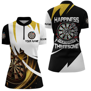 Happiness Is A Tight Personalized Dart Quarter Zip Shirt Custom Dart Team Jersey For Women LDT0685