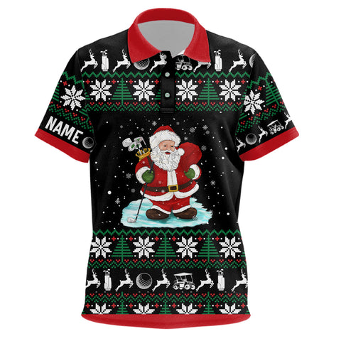 Christmas Santa Kids Golf Polo Shirt Customized Golf Shirts For Kid Best Golf Gifts For Xmas LDT1042