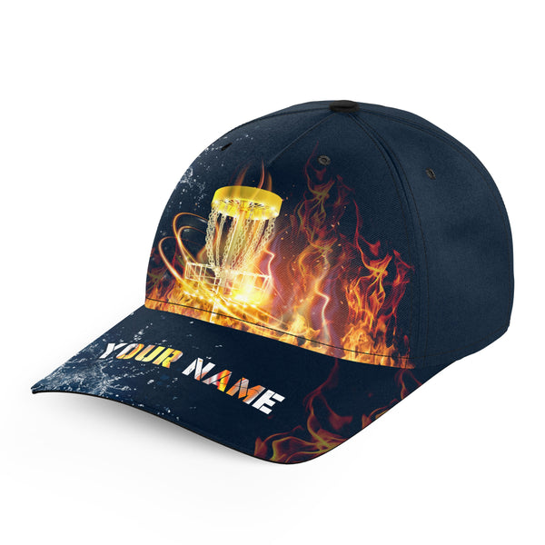 Fire And Water Custom Disc Golf Hats Lightning Baseball Golf Caps For Golfer Disc Golf Gifts LDT1301