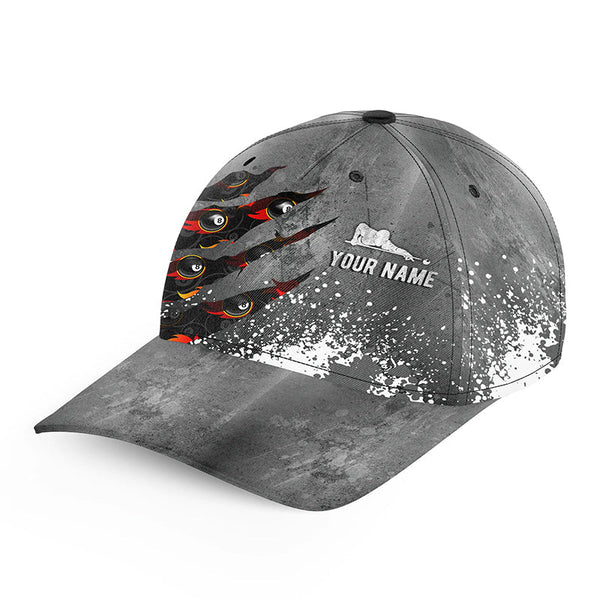 Billiards 8 Balls Paint Splash Custom Name Billiard Hats Cap, Personalized 8 Ball Fire Billiards Hat VHM0580