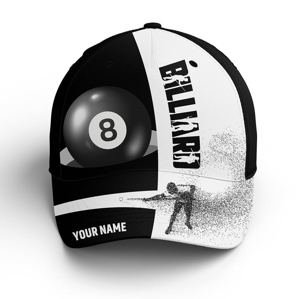 Custom Name 8 Ball Billiards Cap Hats For Men And Women, Personalized Top Hat Billiards Pool Player VHM0306