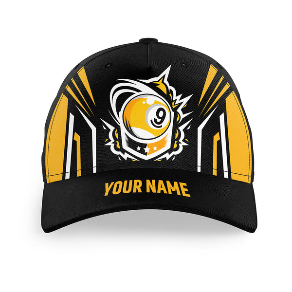 Personalized 3D Funny 9 Ball Pool Billiard Hats Cap For Pool Player, Custom 9 Ball Top Hat Billiards VHM0760