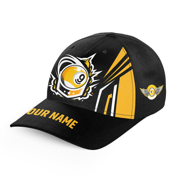 Personalized 3D Funny 9 Ball Pool Billiard Hats Cap For Pool Player, Custom 9 Ball Top Hat Billiards VHM0760