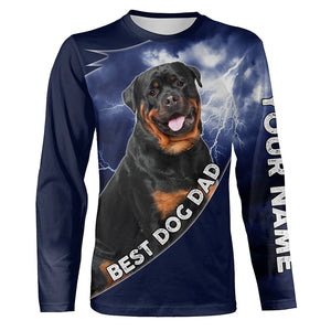 Rottweiler Best Dog Dad Custom 3D All Over Print Shirts For Dog Father, Personalized Gifts For Dog Lovers TDM0032