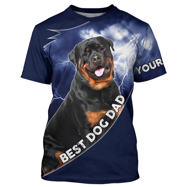 Rottweiler Best Dog Dad Custom 3D All Over Print Shirts For Dog Father, Personalized Gifts For Dog Lovers TDM0032