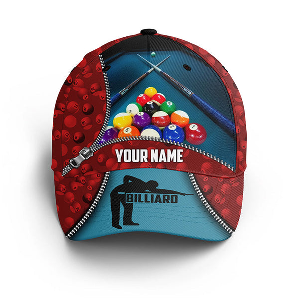 Personalized Name Billiard Baseball Cap Custom Adjustable 3D Printed Billiard Hats Gifts For Player TDM0302