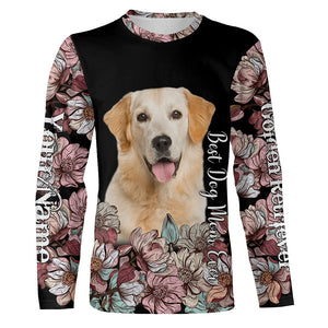 Golden Retriever Floral Custom Full Printing Shirts For Dog Mom, Gift For Dog Lovers TDM0042