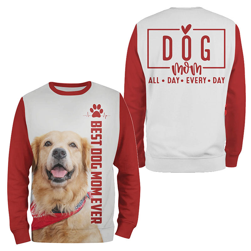 Golden Retriever Best Dog Mom Ever All Over Print Shirts For Dog Mom, Best Gifts For Dog Lover TDM0024