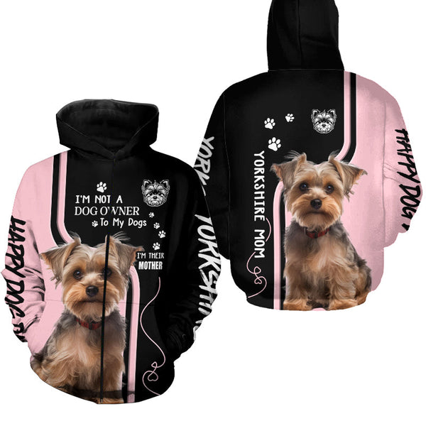 Yorkshire Terrier Happy Dog Day All Over Print Shirts For Dog Mama, Best Gifts For Dog Mom TDM0016
