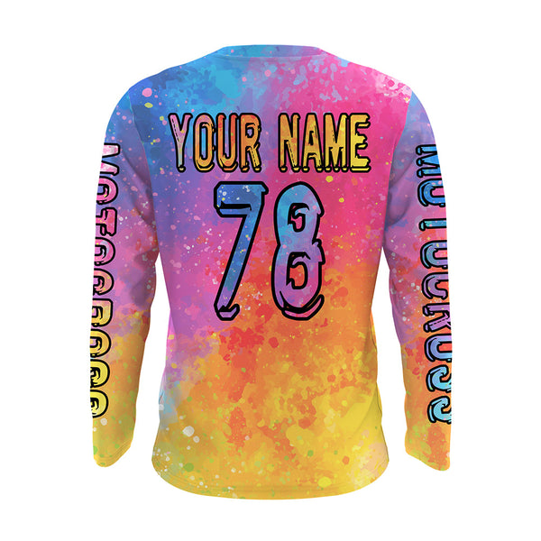 Motocross Mom Personalized Jersey UPF30+ Cool Dirt Bike Mom Racing Shirt Mother's Day Gift NMS1383