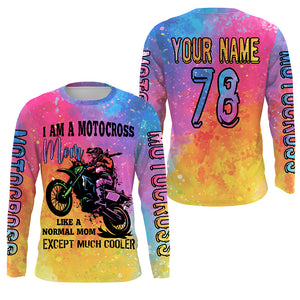 Motocross Mom Personalized Jersey UPF30+ Cool Dirt Bike Mom Racing Shirt Mother's Day Gift NMS1383