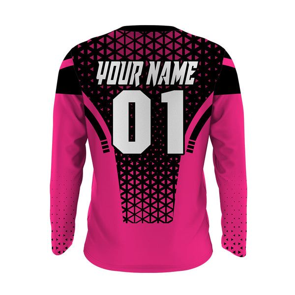 Motocross Mom Personalized Jersey UPF30+ Pink Dirt Bike Mom Racing Shirt Mother's Day Gift NMS1385