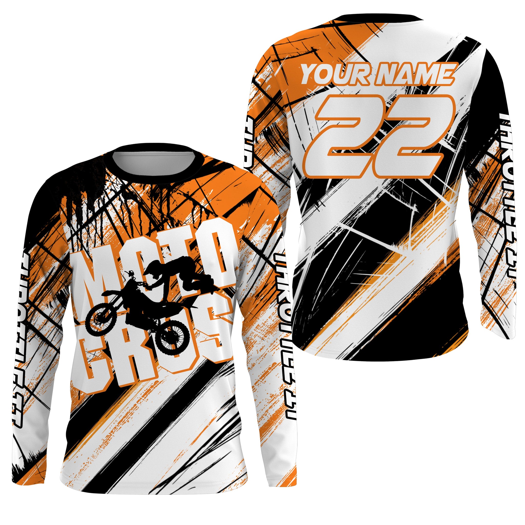 Personalized Motocross Jersey UPF30+ Throttle It Kid Adult Dirt Bike MX Racing Long Sleeves NMS1120