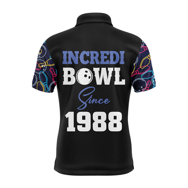 Funny Bowling Shirt for Men Custom Name Incredi Bowl Since Polo Short Sleeve Bowler Jersey NBP114