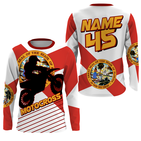 Florida Motocross Jersey Custom Youth Mens Womens FL Dirt Bike Racing Off Road MX Motorcycle| NMS826