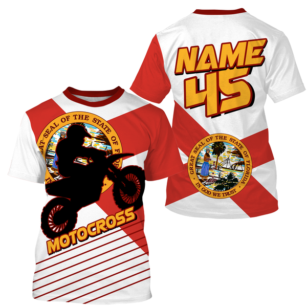 Florida Motocross Jersey Custom Youth Mens Womens FL Dirt Bike Racing Off Road MX Motorcycle| NMS826