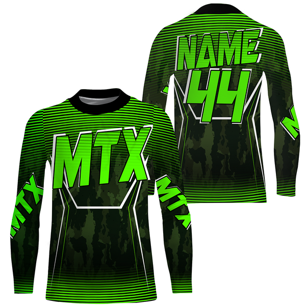 Personalized MTX Jersey UPF30+, Motorcycle Dirt Bike Motocross Racing Off-Road Riders Racewear| NMS430