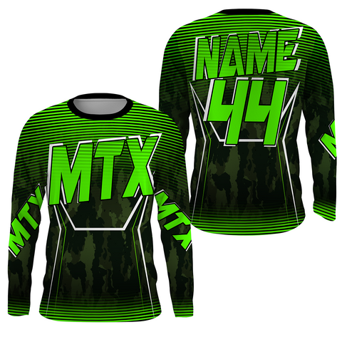 Personalized MTX Jersey UPF30+, Motorcycle Dirt Bike Motocross Racing Off-Road Riders Racewear| NMS430