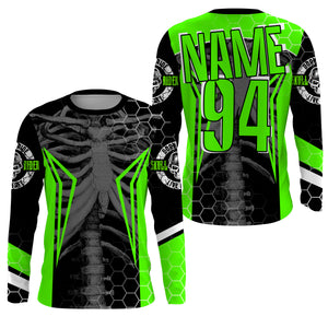 Personalized Racing Jersey UPF30+, Cool Bone Motorcycle Motocross Off-Road Riders Racewear| NMS436