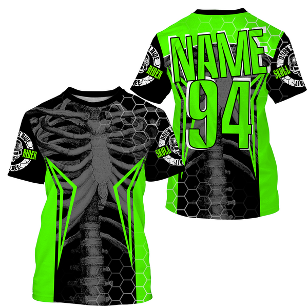 Personalized Racing Jersey UPF30+, Cool Bone Motorcycle Motocross Off-Road Riders Racewear| NMS436