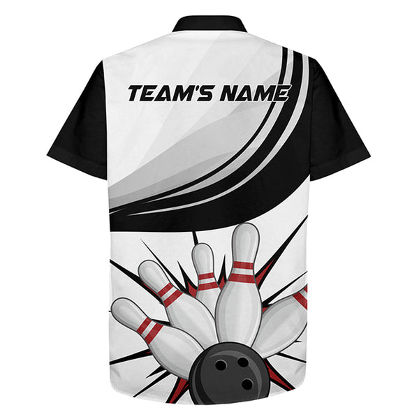 Personalized Hawaiian Bowling Shirt for Men Women Custom Team Bowling Short Sleeve Bowlers Jersey NBH50