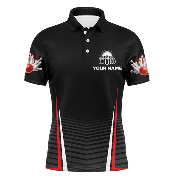 Personalized Flame Bowling Shirt for Men, Custom Team's Name Bowling Lovers Vintage Bowler Jersey NBP125