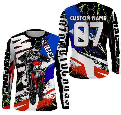 Custom Motocross racing jersey UV protective kid&adult MX dirt bike motorcycle off-road racewear| NMS933