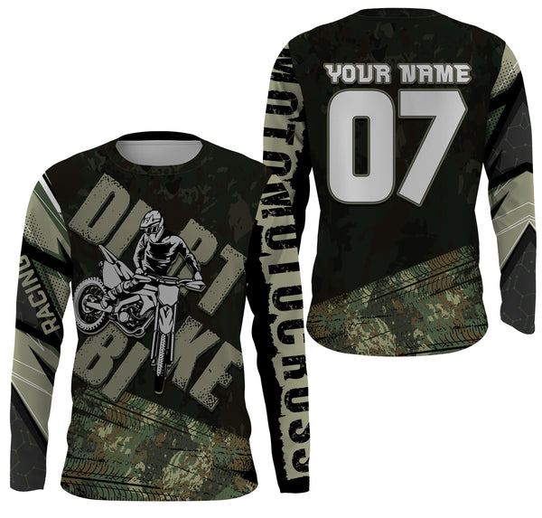 Kid&Adult custom dirt bike jersey UPF30+ Camo Motocross MX racing off-road motorcycle racewear| NMS928