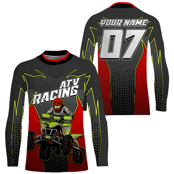 Personalized Quad Bike Shirt UPF30+ ATV Motocross Racing Jersey Adult Youth Xtreme Off-road NMS1359