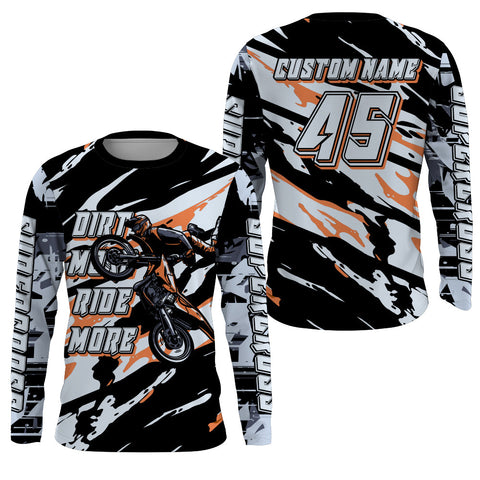 Supercross Custom Jersey UPF30+ Dirt More Ride More Men Women Kid Dirt Bike SX Racing Shirt NMS1366