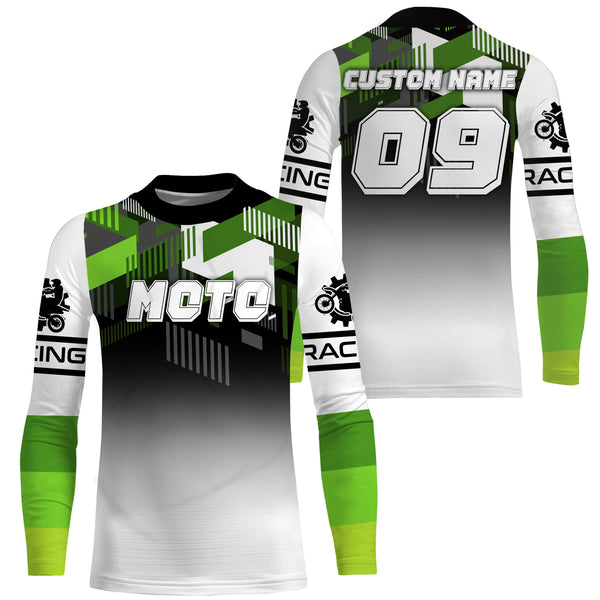 Personalized Moto Rider Jersey UPF30+ Dirt Bike Racing Motocross Off-Road MX Adult&Kid Shirt| NMS767