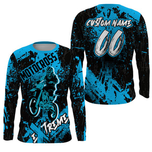 Extreme Motocross Jersey Custom Youth Men Blue Dirt Bike Shirt MX Racing Motorcycle Off-road NMS1416