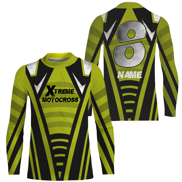 Personalized Xtreme Motocross Jersey UPF30+, Motorcycle Dirt Bike Racing Off-Road Riders Racewear| NMS428