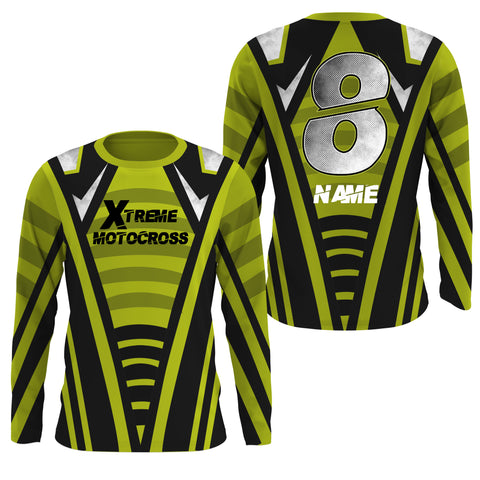 Personalized Xtreme Motocross Jersey UPF30+, Motorcycle Dirt Bike Racing Off-Road Riders Racewear| NMS428