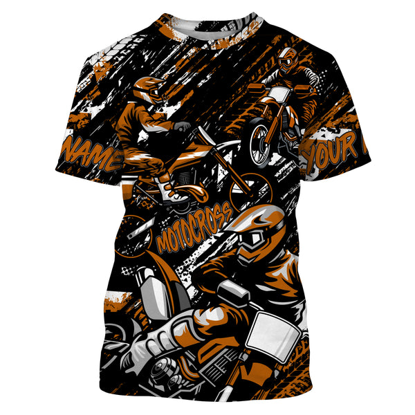 Motocross Racing Personalized Jersey Hoodie T-shirt, Dirt Bike Motorcycle Off-road Riders Biker Shirt| NMS323