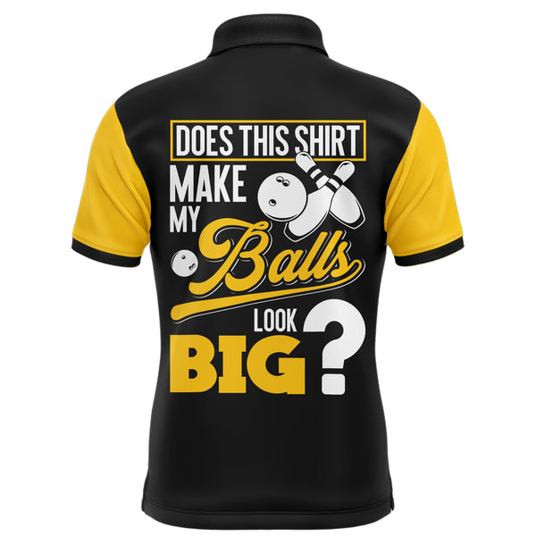 Funny Bowling Polo Shirt for Men, Custom Name Bowling Jersey Short Sleeve, Gift for Bowlers NBP140