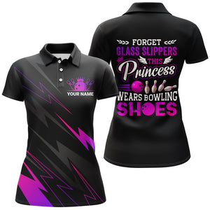 Bowling Polo Shirt for Women, Personalized Bowling Girl Jersey Short Sleeve, Gift for Female Bowler NBP141