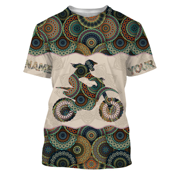 Mandala Motocross Jersey Personalized Biker Girl Shirt Motorcycle Off-rooad Female Riders| NMS495