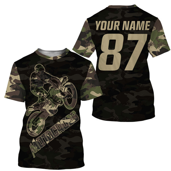 Camo Motocross Jersey Personalized Riding Shirt Off-road Dirt Bike Racing Motorcycle Lovers| NMS505