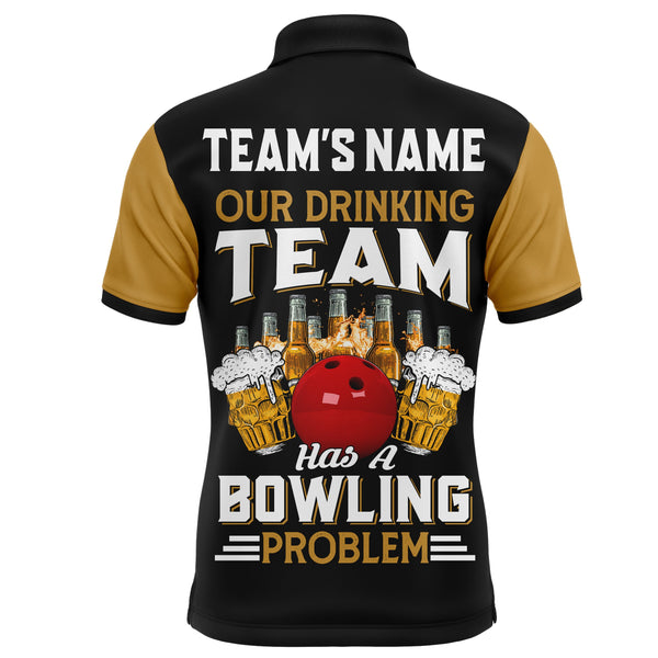 Funny Bowling Shirt for Team Personalized Name Bowling Beer Lovers Vintage Bowler Jersey NBP121