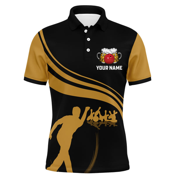 Funny Bowling Shirt for Team Personalized Name Bowling Beer Lovers Vintage Bowler Jersey NBP121