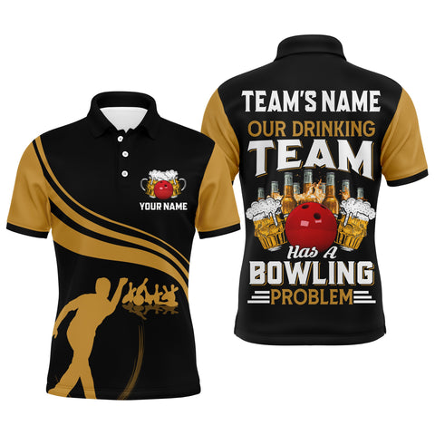 Funny Bowling Shirt for Team Personalized Name Bowling Beer Lovers Vintage Bowler Jersey NBP121