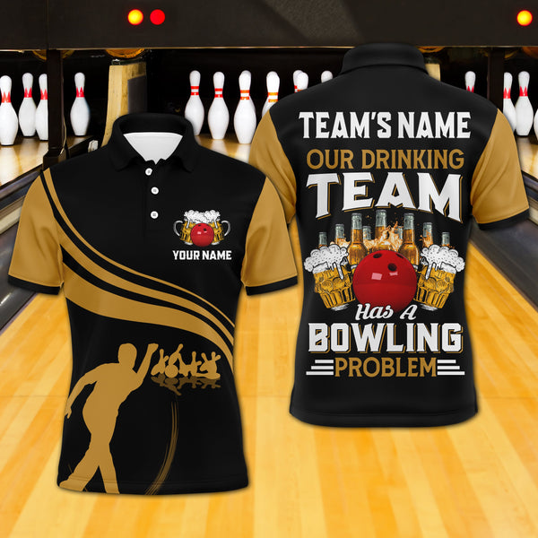 Funny Bowling Shirt for Team Personalized Name Bowling Beer Lovers Vintage Bowler Jersey NBP121