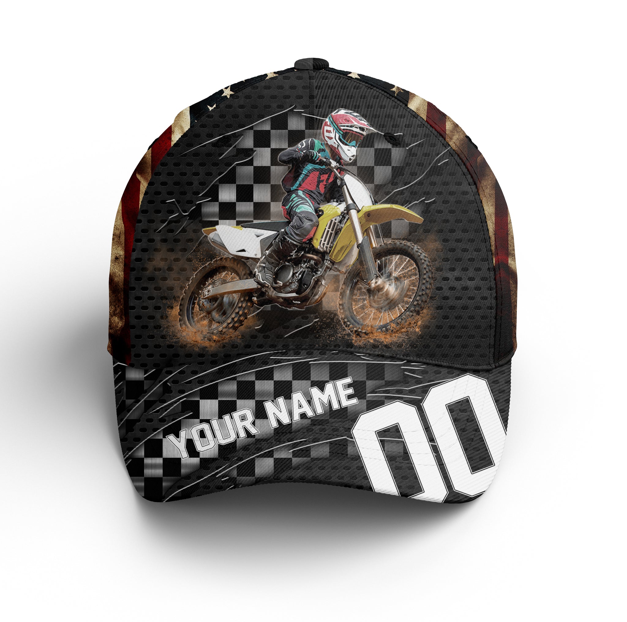 patriotic dirt bike helmet