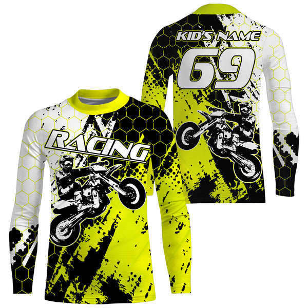 Personalized Racing Jersey UPF30+ UV Protect Dirt Bike Racing Shirt Off-Road Rider Motorcycle Racewear| NMS401