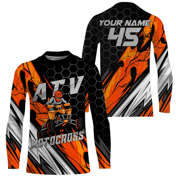 Custom ATV Motocross Jersey Youth Men UPF30+ Quad Bike Shirt Extreme MX Racing Offroad Long Sleeve NMS1428