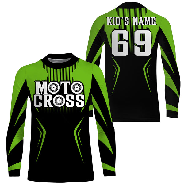 Motocross Jersey Personalized UPF30+, Motorcycle Dirt Bike Racing Shirt Off-Road Riders Racewear| NMS426